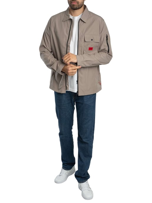 HUGO Emmond Zip Overshirt, Braun - Image 6