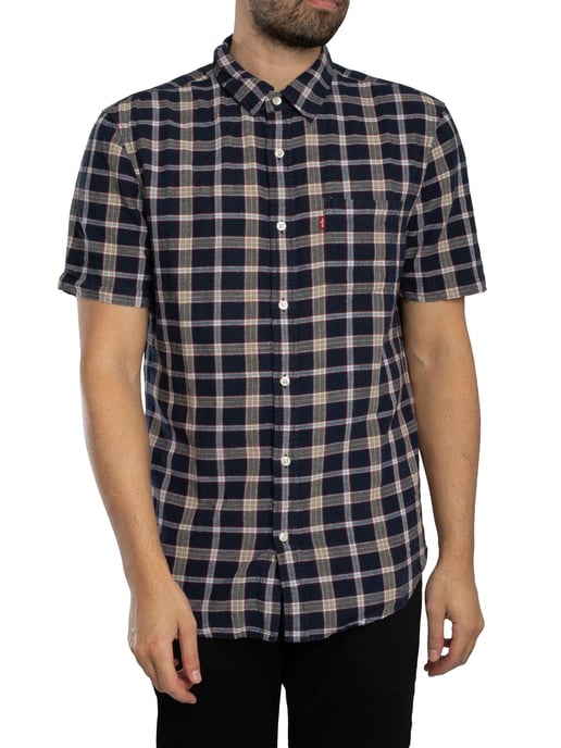 Levi's Kurzarmhemd „Sunset“, Blau - Image 1