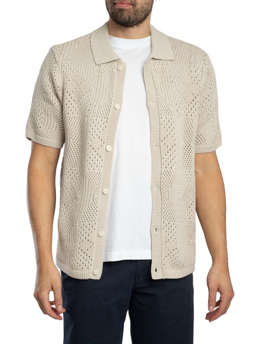 Levi's Kurzarm-Strickhemd „Camp“, Schwarz - Image 2