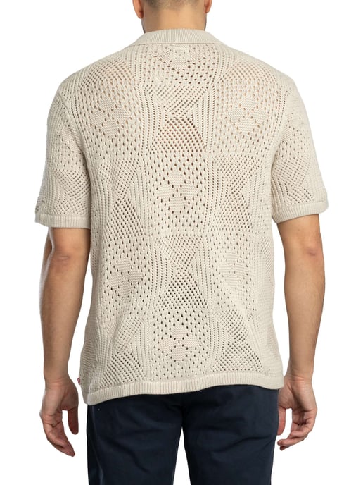 Levi's Kurzarm-Strickhemd „Camp“, Schwarz - Image 3