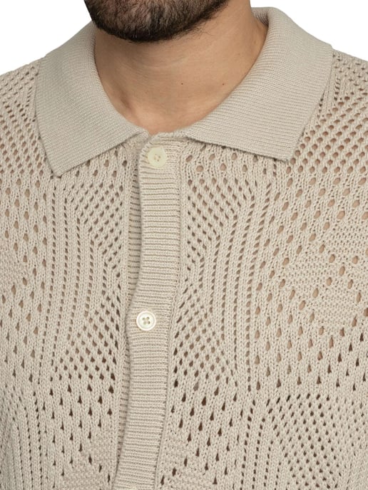 Levi's Kurzarm-Strickhemd „Camp“, Schwarz - Image 4