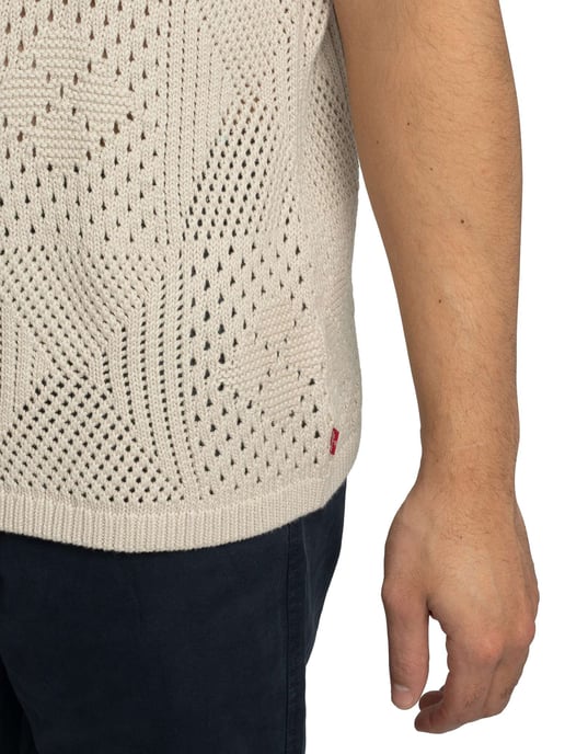 Levi's Kurzarm-Strickhemd „Camp“, Schwarz - Image 5