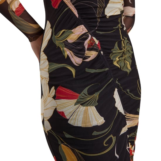 Ted Baker Bedrucktes, Figurbetontes Midikleid Aus Mesh Mit Raffungen - Image 6