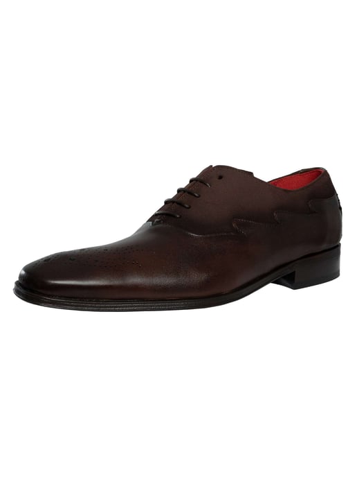 Jeffery West Zweifarbige Oxford-Schuhe Aus Wildleder, Schwarz - Image 1
