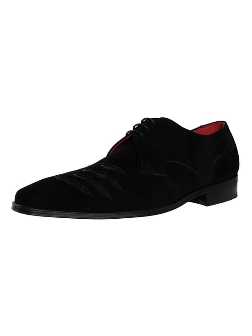 Jeffery West Brogue-Schuhe Aus Wildleder Mit Rissen, Schwarz - Image 1