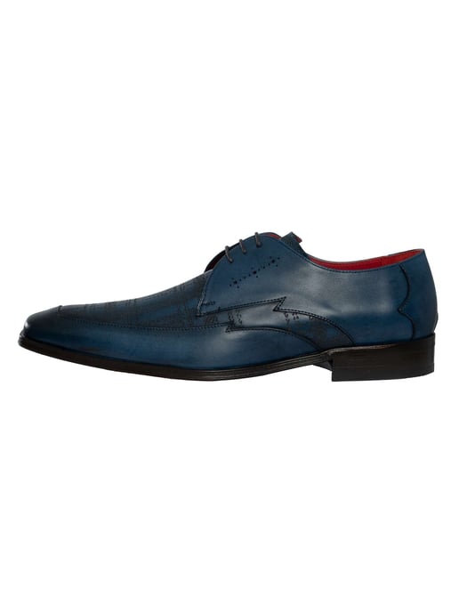 Jeffery West Leder-Brogue-Schuhe, Blau - Image 2