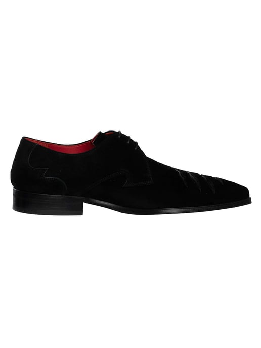Jeffery West Brogue-Schuhe Aus Wildleder Mit Rissen, Schwarz - Image 3
