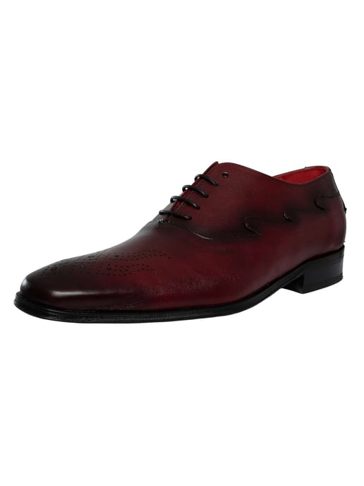 Jeffery West Oxford-Schuhe Aus Leder, Rot - Image 1