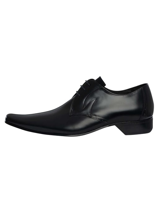 Jeffery West Derby Polierte Lederschuhe, Schwarz - Image 2
