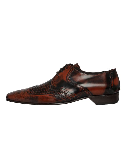 Jeffery West Leder Derby Schuhe, Braun - Image 2