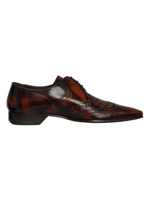 Jeffery West Leder Derby Schuhe, Braun - Image 3
