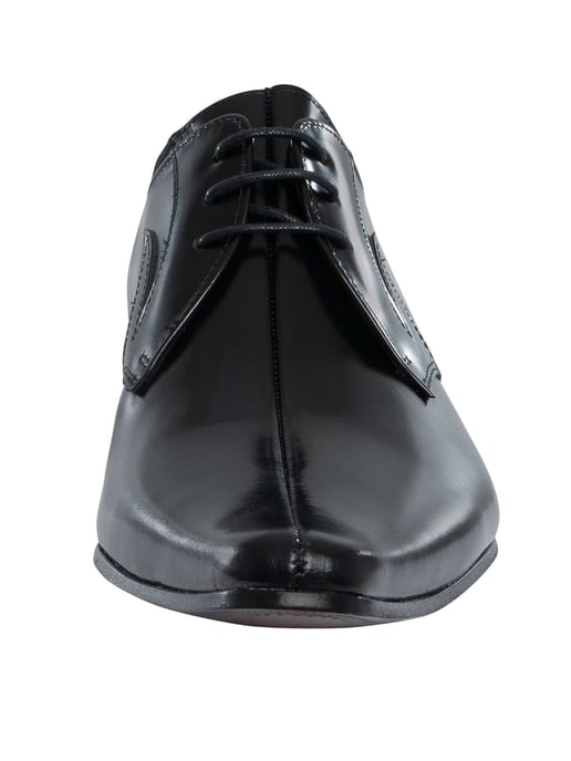 Jeffery West Derby Polierte Lederschuhe, Schwarz - Image 4
