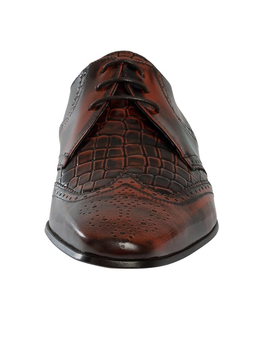 Jeffery West Leder Derby Schuhe, Braun - Image 4
