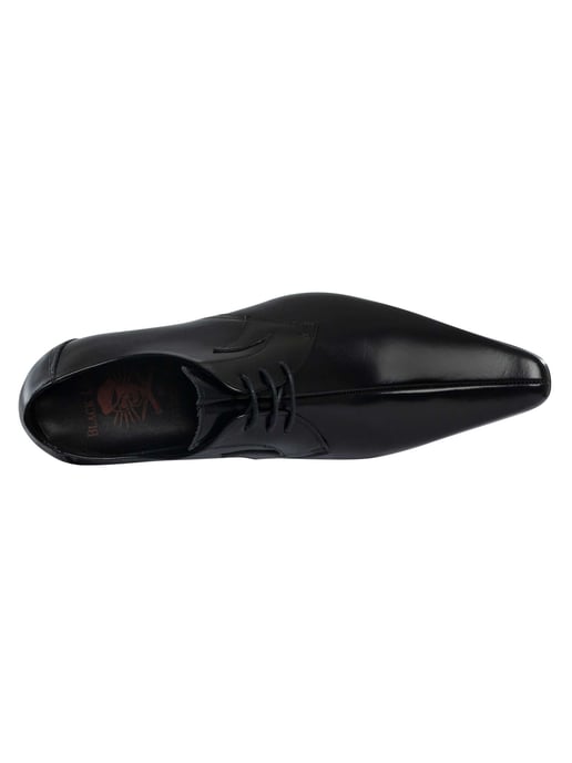 Jeffery West Derby Polierte Lederschuhe, Schwarz - Image 6
