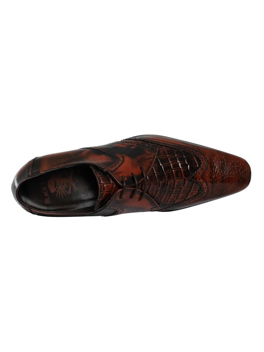 Jeffery West Leder Derby Schuhe, Braun - Image 6