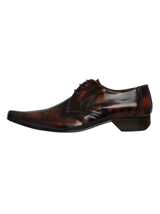Jeffery West Derby Polierte Lederschuhe, Braun - Image 2