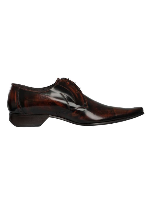 Jeffery West Derby Polierte Lederschuhe, Braun - Image 3