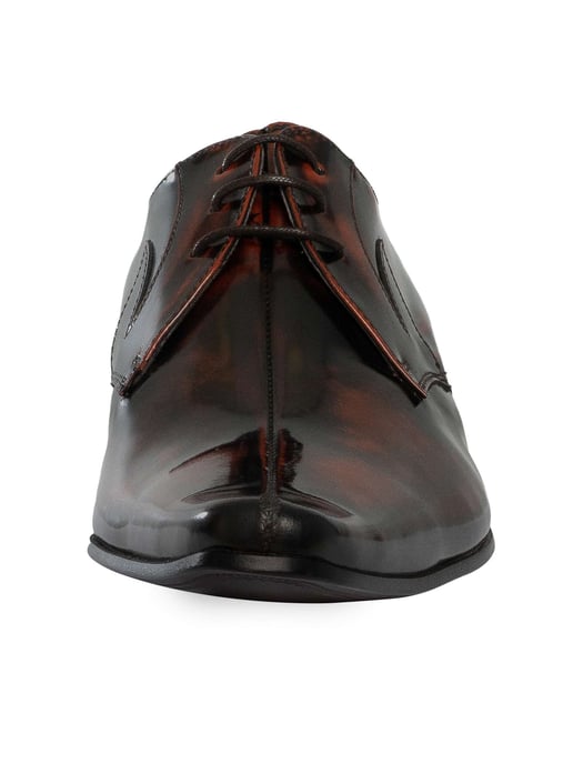 Jeffery West Derby Polierte Lederschuhe, Braun - Image 4