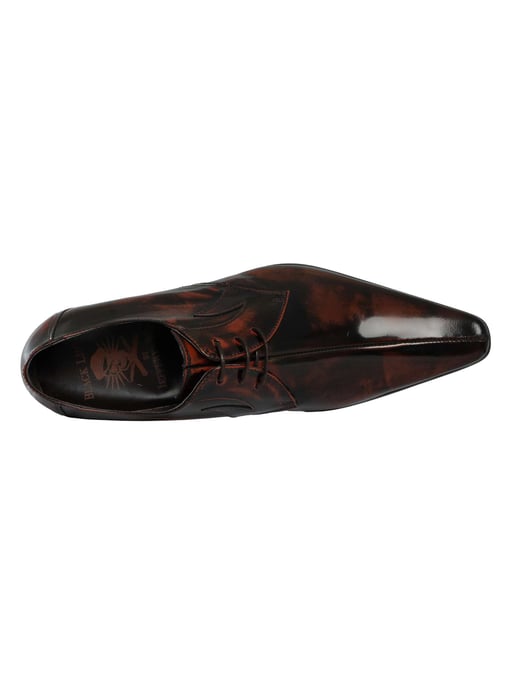 Jeffery West Derby Polierte Lederschuhe, Braun - Image 6