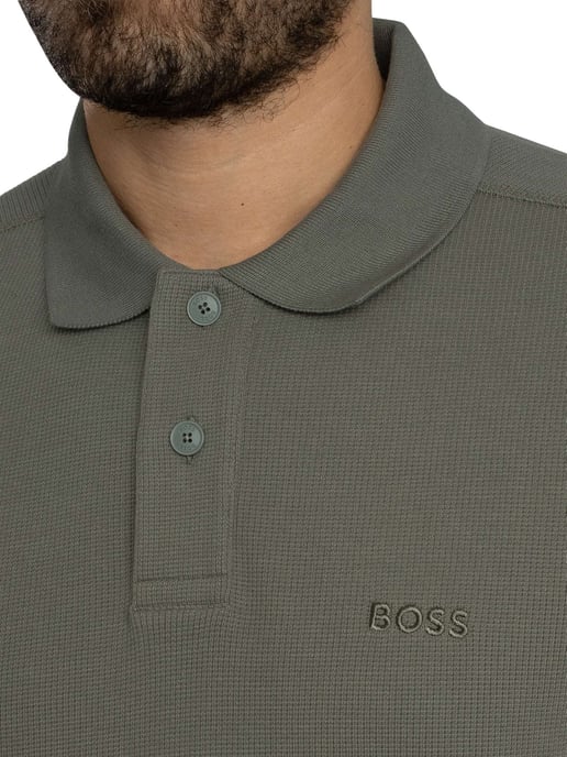 BOSS Petempesto Langarm-Poloshirt, Grau - Image 4