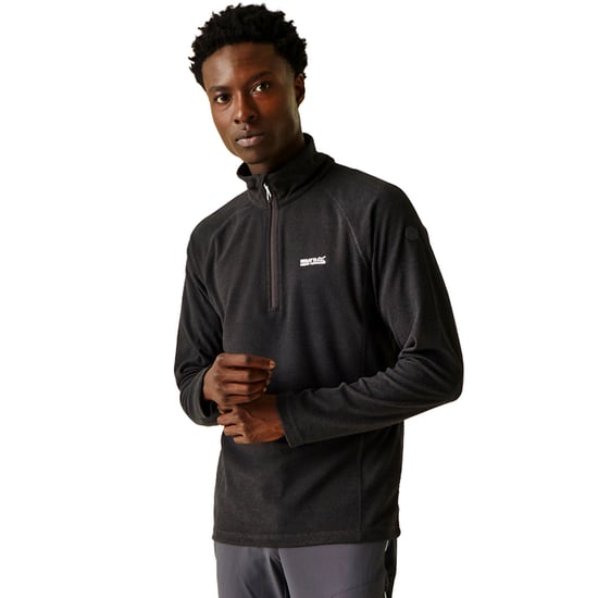 Regatta Montes Leichtes Mini-Streifen-Sweatshirt Mit Halbem Reißverschluss, Schwarz - Image 1