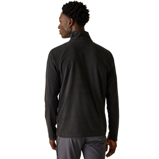 Regatta Montes Leichtes Mini-Streifen-Sweatshirt Mit Halbem Reißverschluss, Schwarz - Image 2