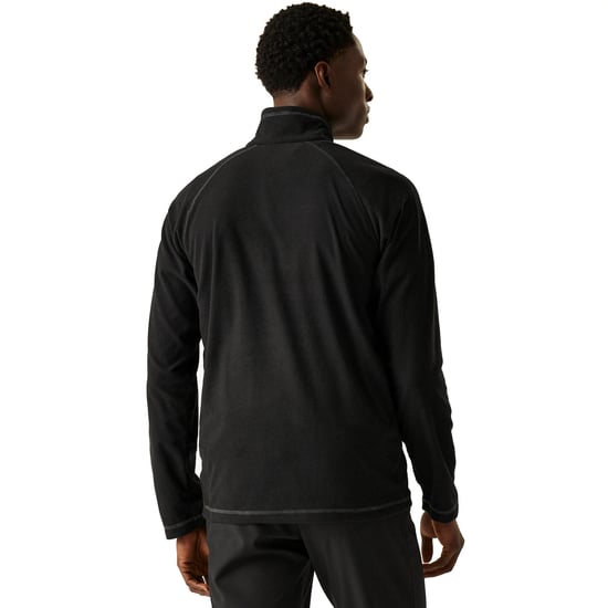 Regatta Montes Leichtes Mini-Streifen-Sweatshirt Mit Halbem Reißverschluss, Schwarz - Image 2