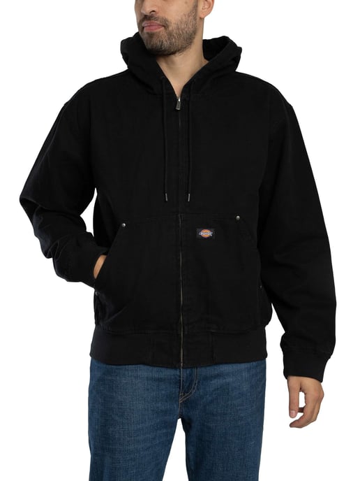 Dickies Ungefütterte Canvas-Kapuzenjacke, Schwarz - Image 2