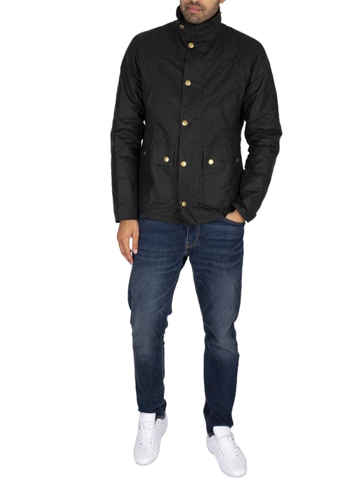 Barbour Reelin Wachsjacke, Grün - Image 6