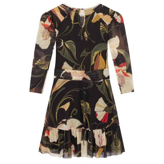 Schwarzes Mini-skaterkleid Von Ted Baker Mit Gerafften Schultern Und Mesh-einsätzen - Image 2
