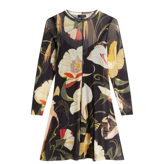 Schwarzes Midikleid Mit Langen Ärmeln Von Ted Baker - Image 1