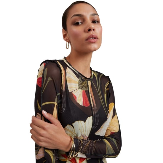 Schwarzes Midikleid Mit Langen Ärmeln Von Ted Baker - Image 3