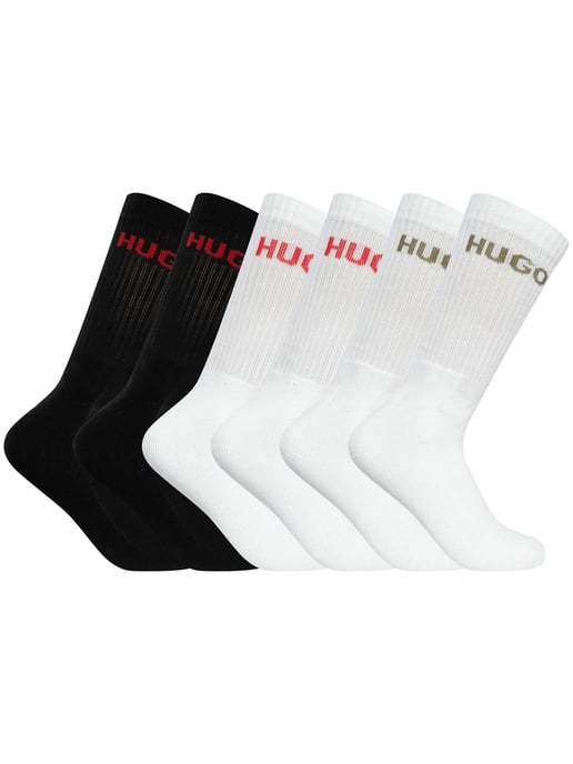 HUGO 6Er-Pack Logo-Viertelsocken, Mehrfarbig - Image 1