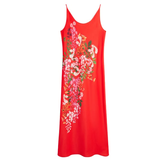 Ted Baker Melmae Bedrucktes Rotes Slipkleid Mit Rundhalsausschnitt - Image 1