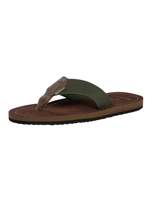 Barbour Toeman Flip-Flops, Grün - Image 1