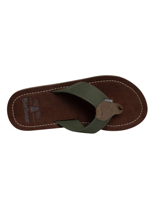 Barbour Toeman Flip-Flops, Grün - Image 6