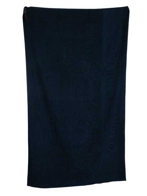 Emporio Armani Strandtuch Aus Waffelgewebe, Blau - Image 2