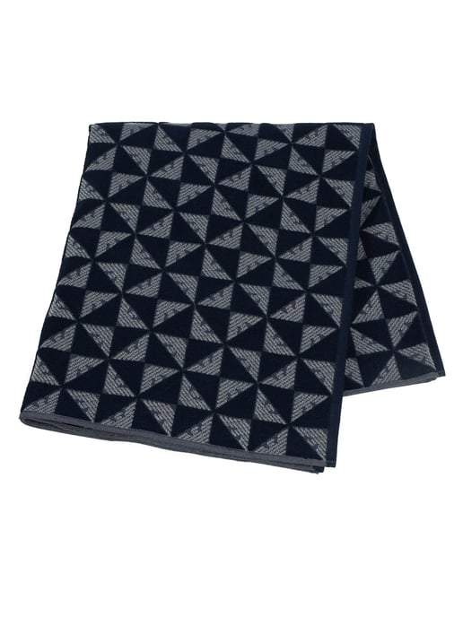 Emporio Armani Frottee-Strandhandtuch, Blau - Image 3