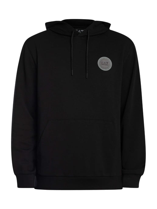 EA7 Pullover-Hoodie Mit Logo-Patch, Schwarz - Image 5