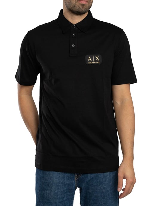 Armani Exchange Poloshirt Mit Box-Logo, Schwarz - Image 2