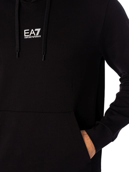 EA7 Jersey-Kapuzenpullover, Schwarz - Image 4