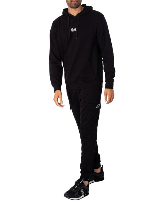 EA7 Jersey-Kapuzenpullover, Schwarz - Image 5