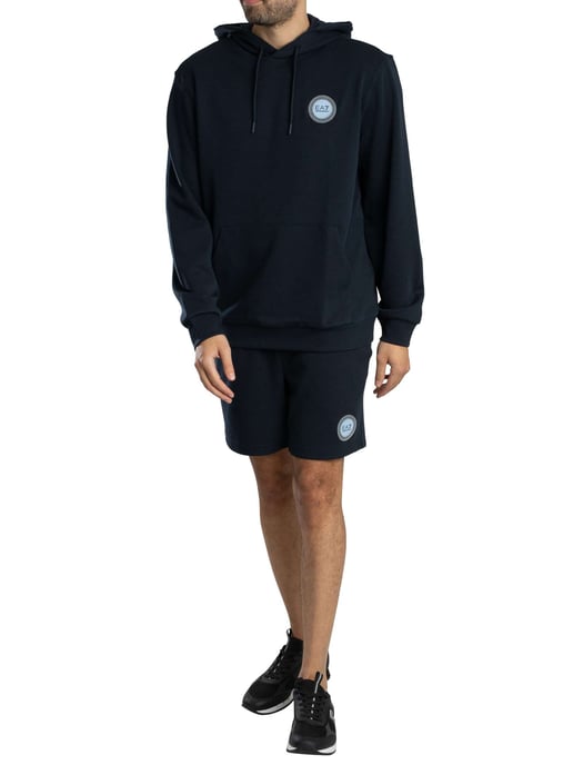 EA7 Pullover-Hoodie Mit Logo-Patch, Blau - Image 5