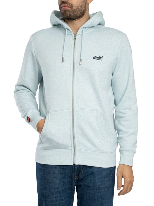 Superdry Essential Logo-Kapuzenpullover Mit Reißverschluss, Grau - Image 1