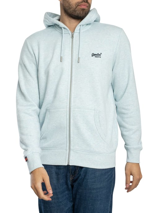 Superdry Essential Logo-Kapuzenpullover Mit Reißverschluss, Grau - Image 2