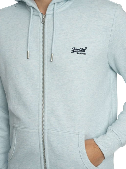 Superdry Essential Logo-Kapuzenpullover Mit Reißverschluss, Grau - Image 4