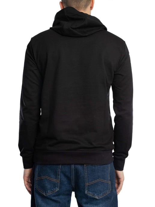 EA7 Brust-Logo Pullover Hoodie, Schwarz - Image 3