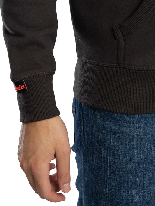 Superdry Essential Logo-Kapuzenpullover Mit Reißverschluss, Schwarz - Image 5
