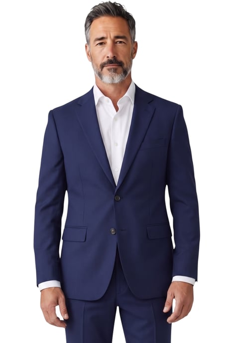 Herren-Blazer in Marineblau, tailliert, formell - Belmount - Image 1