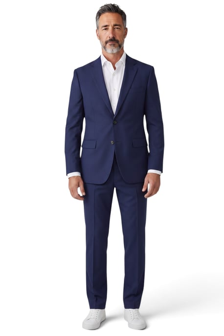 Herren-Blazer in Marineblau, tailliert, formell - Belmount - Image 2